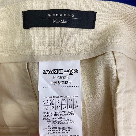 NWT Weekend Max Mara Size 12 Zulia Floral Hem High Rise Cropped Wide Leg Pant - Picture 4 of 4